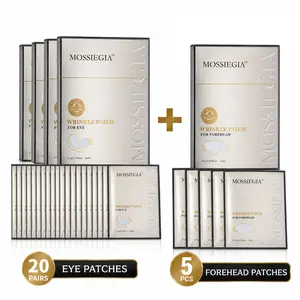 Revitalizing Hydrogel Eye Patches with Collagen & Peptides – Reduce the Appearance of Fine Lines – LumiLift by MOSSIEGIA – 2-Pack with Forehead Patch Included
