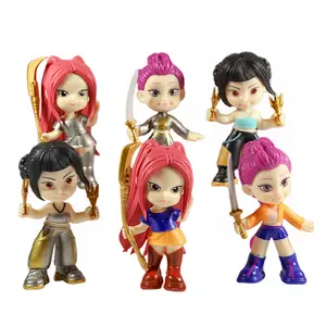 K-POP Demon Hunter figurine limited edition box dance girl style Q-version doll model collectible toy for anime children's festival centerpiece, DIY doll