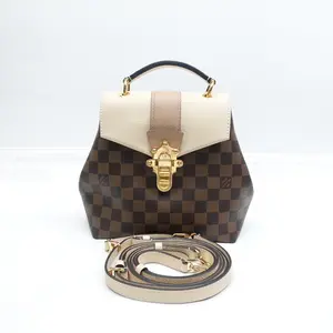 Pre-owned Louis Vuitton Damier Ebene coated canvas and leather backpack Damier Ebene T10209763