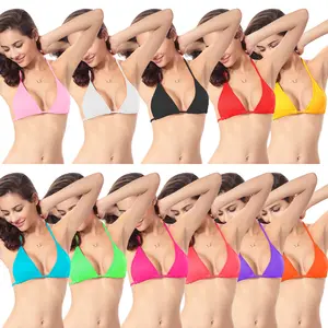 2026 Women's Brazilian Bikini Solid Color Spaghetti Strap Swimsuit Sexy Fashion Summer Beach Swimwear
