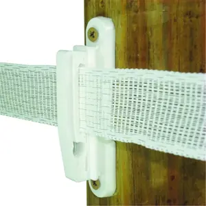 Field Guardian  Wood Post - 2 in. Polytape Nail on Insulator- White
