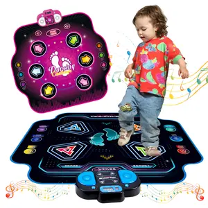 Instrument Musical Dance Mat Toy Gift for Kids, Dancing Music Playmat with 6 Key, Funny Challenge Game, Fun Floor Game for Birthdays, Christmas, Active Play at Home