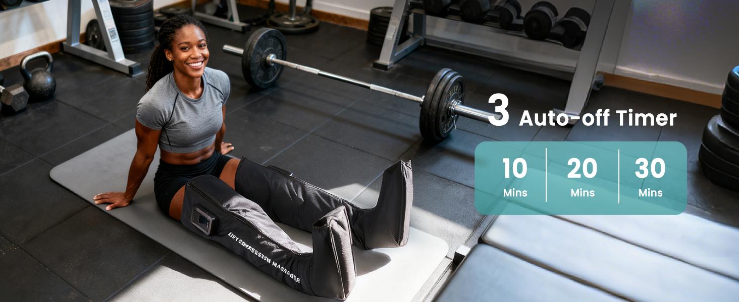 Lymneth Professional Air Compression Leg Massager for Circulation and Pain Relief, Cordless Full Leg Recovery Boots with Dual Controllers, Sequential Compression Therapy Machine - Pair, M