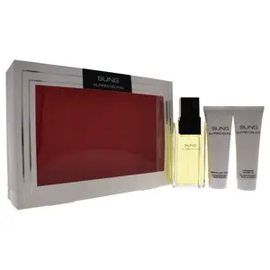 Sung by Alfred Sung for Women - 3 Pc Gift Set 3.4oz EDT Spray, 2.5oz Essential Body Lotion, 2.5oz Ref