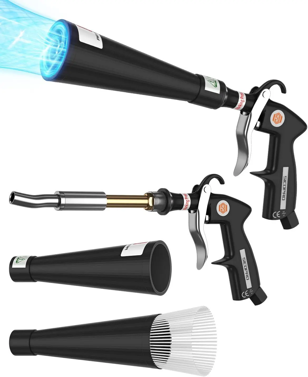 Detailing Air Gun, Air Blaster Gun for Car Detailing, Upgrade Durable Air Cleaning Gun,Air Compressor Accessories, 2 Set Nozzle Accessories, Quickly Blowing Out Dirt and DustWorking with Air