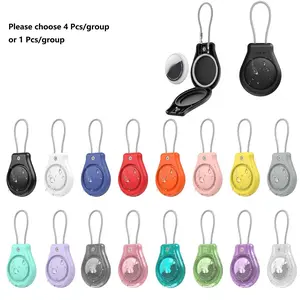 Durable Hard Plastic Air Tag Keychain Holder with Lock Box, Anti-Lost Cover, Compatible with Apple Air Tags, Luggage Keys Backpacks, Protection, Travel Gadgets