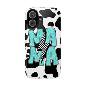 Mom Black Collage Tough Phone Case, Mama Leopard Black Cover, Mommy Day Gifts, For all series 17 Pro Max Plus Air/ 16 15 14 13 12 11 Pro Max