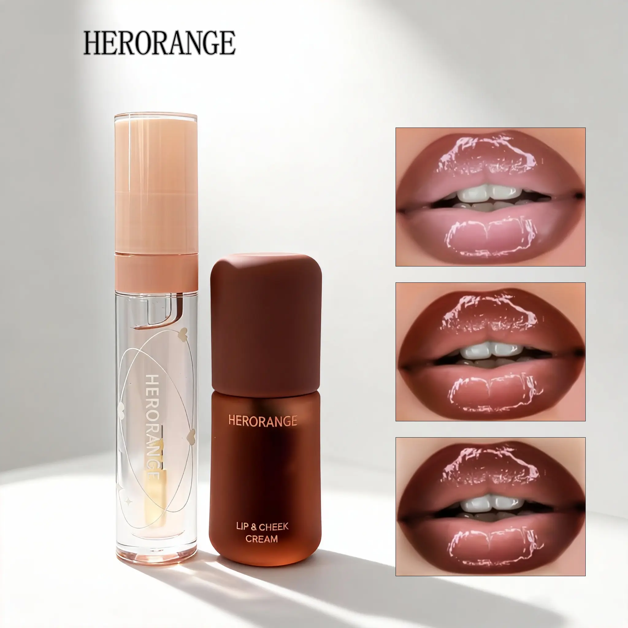 HERORANGE 2 Lip Set Velvet Matte Lipstick & Nourishing Lip Oil Transfer-Proof Color Hydrating Plump Universal Shades for All Skin Tones Perfect Party Stage & Holiday Gift！, Flawless, Cosmetic, Lipgloss, 2 Piece Set(01+01), Lip Care, Hydrate