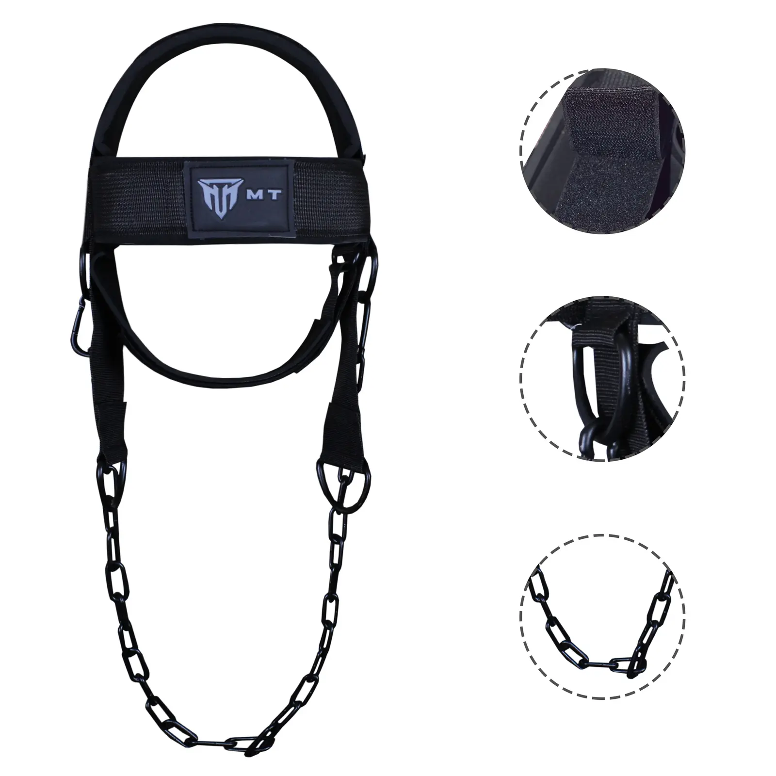 MT Weight lifting head neck harness gym workout exercise training straps belt for Men Women Gym Accessories