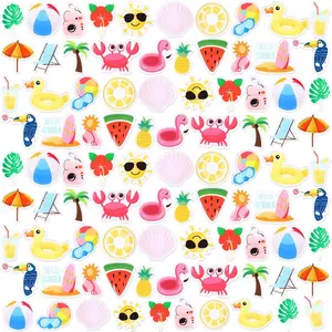 120 count Summer Beach Pins Bulk Lapel  Pin Women Backpack Brooch Colorful Pins Gifts for Party Decoration