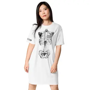 Bone Anatomy T-Shirt Dress | Graphic Statement Style