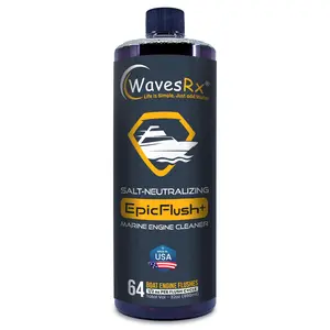 WavesRx EpicFlush+ Salt-Neutralizing Marine Engine Cleaner 64 Boat Engine Flushes - 64 Flashes per Container