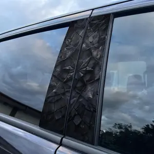Star Pattern Car B-pillar Protective Sticker, Self Adhesive Vinyl Sticker, Easy To Peel & Stick, Anti-scratch Glossy Look Car Exterior Accessories