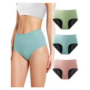 TIICHOO Period Underwear for Women Heavy Flow Super Absorbency High Waist Period Panties Incontinence Underwear 3 Pack