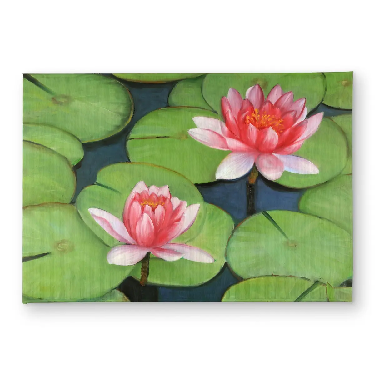 17"x24" Polyester 360-Stand Indoor-Outdoor Entrance Floor Mat - CODM1724ALONSE Romantic Pink Lotus Swamp Art Pattern Doormat, Elegant Rug, Colorful Decorative Aesthetic Floral Artworks Doormats for Front Porch