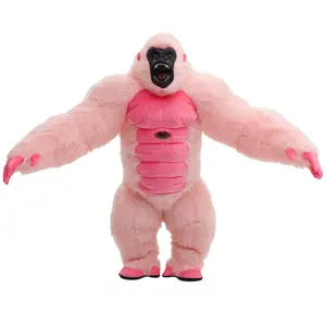 7.2 ft adult inflatable gorilla costume, plush gorilla puppet apparel, suitable for Valentine’s Day, Halloween parties, gift giveaways, and store promotional events