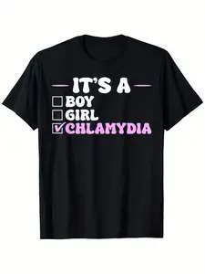Chlamydia Survivor T-Shirt Suitable for Unisex Personality Casual Round Neck Outdoor Short-sleeved T-shirt Slightly Elastic 100% Cotton S-XXXL