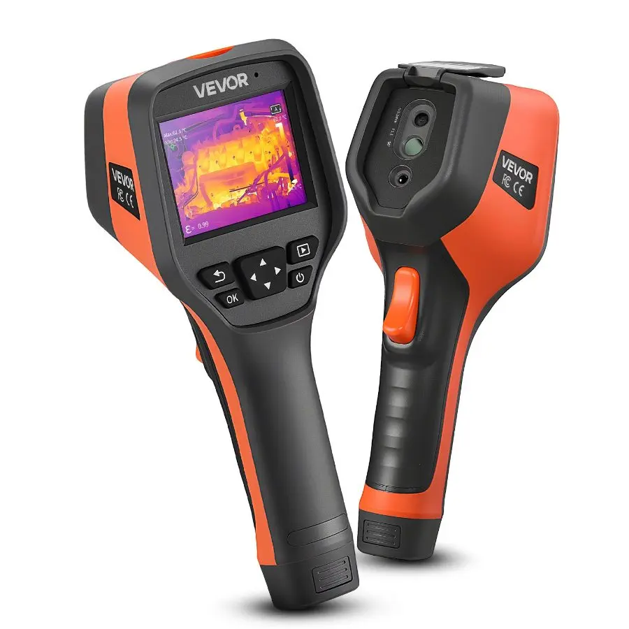 VEVOR Thermal Camera, 256x 192 IR Resolution, Handheld Thermal Imaging Camera with 2MP Visual Camera, 25HZ Refresh Rate Infrared Imager with 3.5-Inch Touch Screen, -4F to 1022F, WIFI Supported