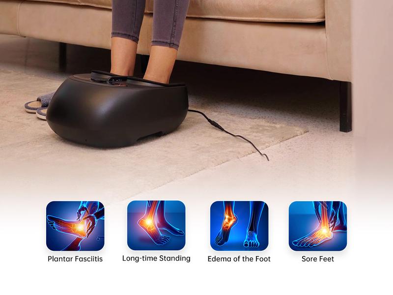 Snailax Foot Massager with Heat, Remote Control, Shiatsu Heated Foot Massager Machine with Deep Kneading, Rolling, Compression, Vibration Therapy Device Adjustable Snailax Foot Massager with Heat, Remote Control, Shiatsu Heated Foot Massager Machine with Deep Kneading, Rolling, Compression, Vibration Therapy Device Adjustable