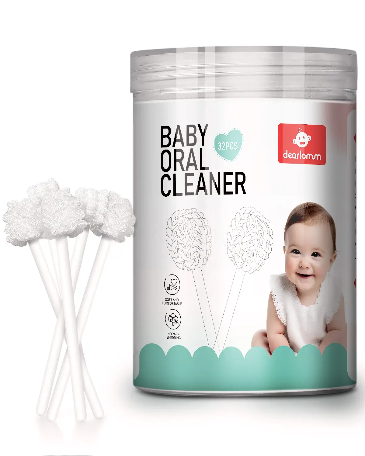 Baby Toothbrush Disposable Oral Cleaner,Baby Oral Cleaner Newborn, 32 Count