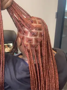 36 Inch Jumbo Full Lace Frontal Braids Wig, Knotless Cornrow Braided Wigs for Women, Straight Synthetic Hair for All Seasons