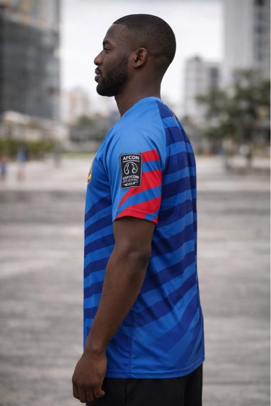 Congolese Jersey. DRC soccer jersey. RDC. Leopards Congo shirt vareuse congolais football. Previous season . Clearance item . Priced cheap $29.99. BLUE Size Medium/Large