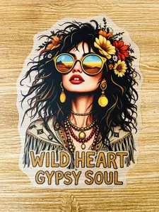 Wild Heart Gypsy Soul - Direct Print Film Transfer for Trendy T-Shirts, Cotton, Polyester & Blends - High-Quality Print
