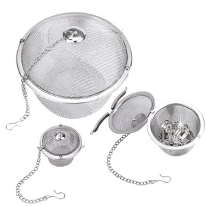 Stainless Steel Tea Infuser, Tea Ball Holder with Chain, Tea Ball Lock, Tea Fragrance Diffuser, Herb Ball Filter, Cooking Tool with Chain, Tea Making Tool