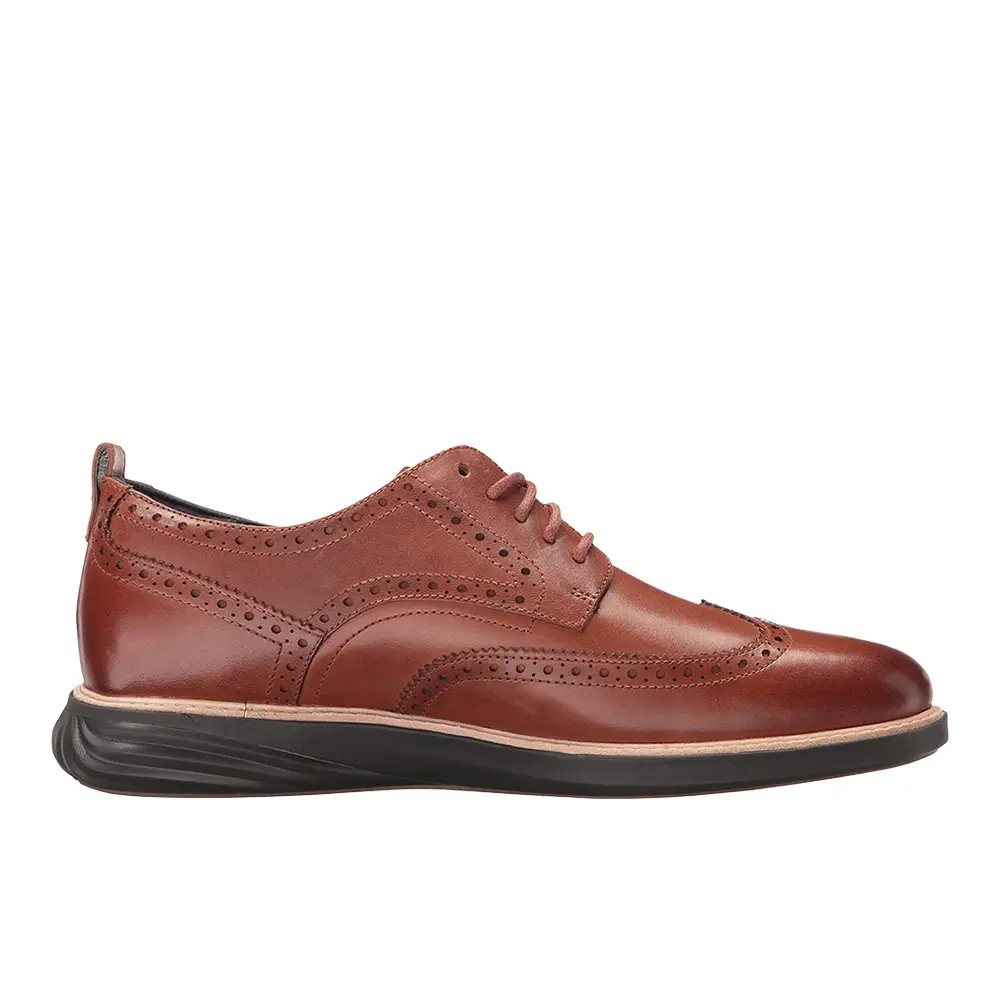 Cole Haan Mens Grand Evolution Shortwing Oxford Wingtips Wingtip Dress Dress Shoes - Brown
