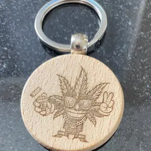 Personalized Rasta Stoner Dude Keychain
