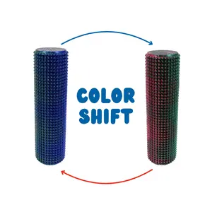 Little Ouchies Spikie RGB Color Shift Portable Pain Stim Tool Key Chain with Sharp Micro Plastic Spikes for Anxiety Stress Relief Vibrant Colors Sensory On-the-Go Comfort