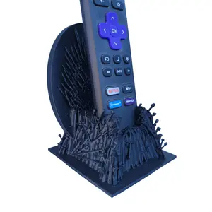 Game Of Thrones Firestick Or Roku Remote Control Holder - Black Design with Textured Surface, Ideal for Displaying Firestick Remote household storage organizer Accessory Racks wall