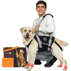 Dog Lift Harness for Large Dogs,Full Body Dog Sling Carrier with Handle,for Up Stair/Back Legs Support/Dogs Joint Injuries/Arthritis (Black, Extra-Large)