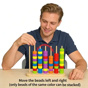 Colorful Bead Matching Game, Logical Thinking Training Toy, Portable Desk Game, Home Office Stress Relief, Fun Interactive Puzzle Tool, Tabletop Games