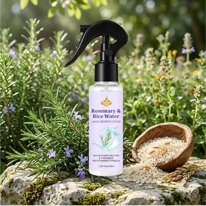 SUMIEANG Rosemary Rice Water Scalp Spray 100ml, Haircare Thickening Mist, Rosemary stimulates hair follicles, rice water nourishes hair roots, promoting hair growth, Water-based formula is refreshing and non-greasy, strengthening hair strands