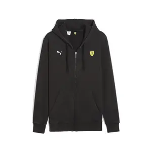 PUMA Mens Scuderia Ferrari Sportswear Hooded Sweat Jacket Athletic Outerwear Casual - Black
