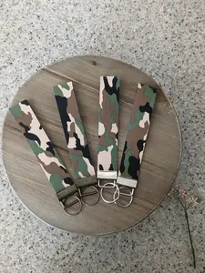 Camo Faux Leather Wristlet