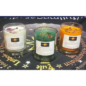 Fall and Winter Wiccan Holiday Candles Bundle Samhain, Yule, Imbolc