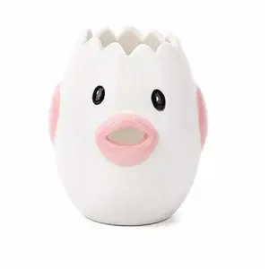 Cartoon Chicken Egg Separator – Ceramic Yolk & White Divider Kitchen Tool Handy Utensils