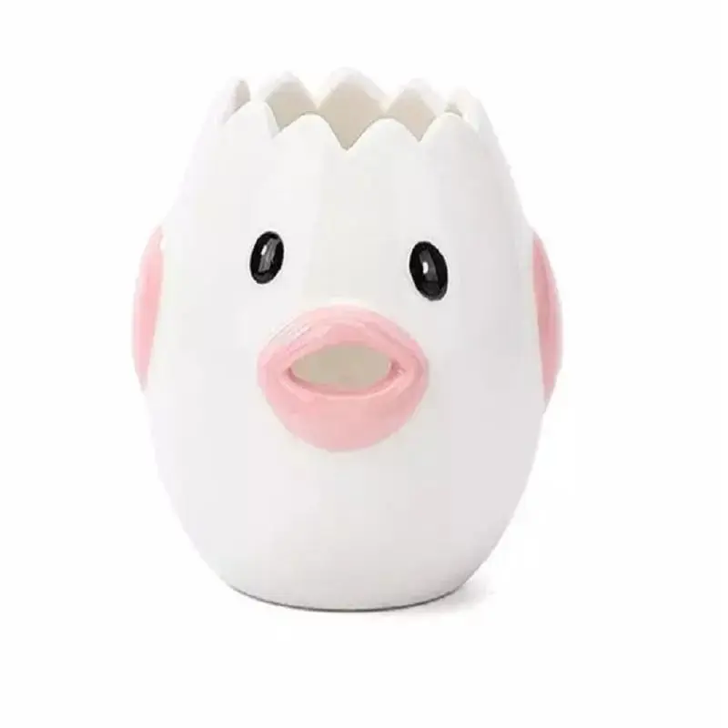 Cartoon Chicken Egg Separator – Ceramic Yolk & White Divider Kitchen Tool Handy Utensils
