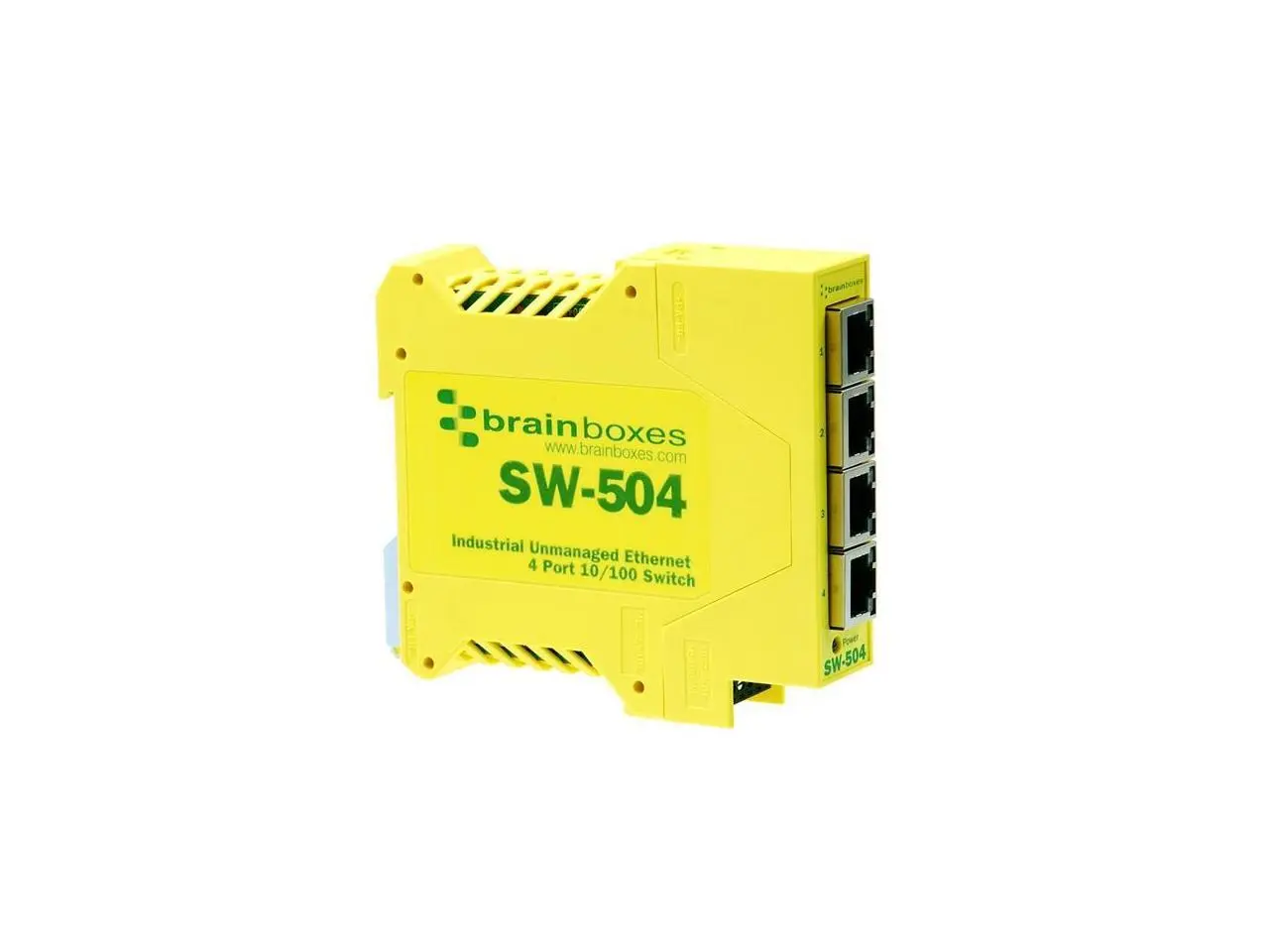 Brainboxes Industrial Ethernet 4 Port Switch Din Rail Mountable Brainboxes Industrial Ethernet 4 Port Switch Din Rail Mountable