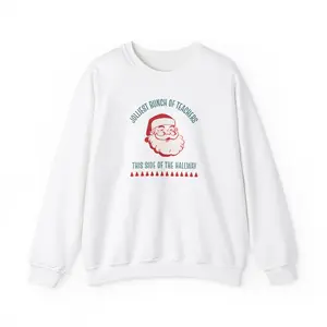 Teacher Christmas Sweatshirt, Funny Teacher Gift, Holiday Jolly Crewneck Jumper, Teacher Appreciation Top, School Sweater, Educator Xmas
