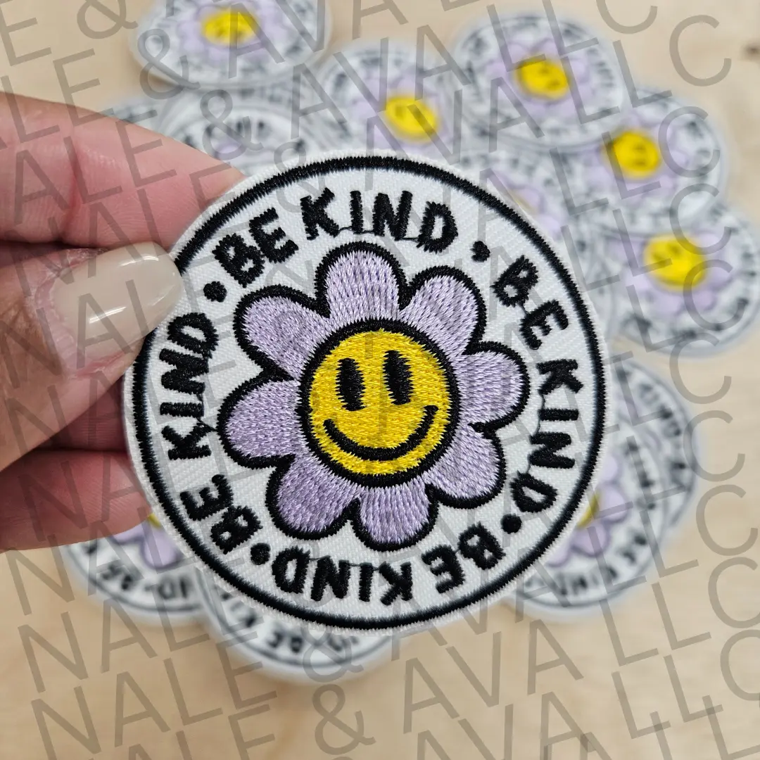 Be Kind Floral Hat Patch (3 Patches)