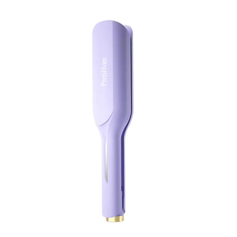 PretiHom V-Shaped Clip-30-second fast heat-up,ergonomiclightweight curling iron for light and smoothbeach waves