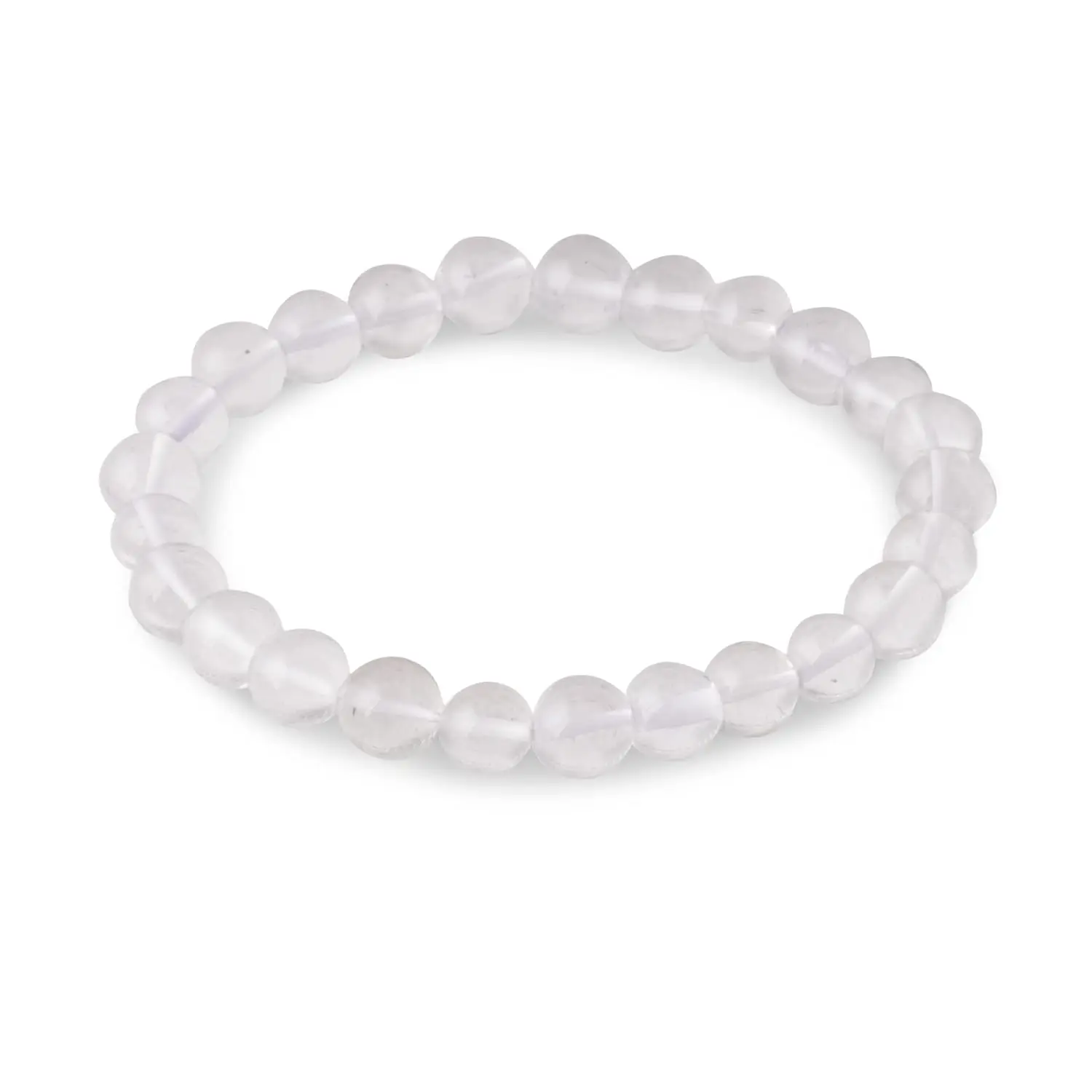 Clear Quartz Beads Gemstone Bracelets Spiritual Crystal Beads Healing Jewelry Positive Crystals Prosperity Bead Charms Chakra Balancing Aura Cleansing Stone Gifts Handmade Bracelet Reiki Gifts