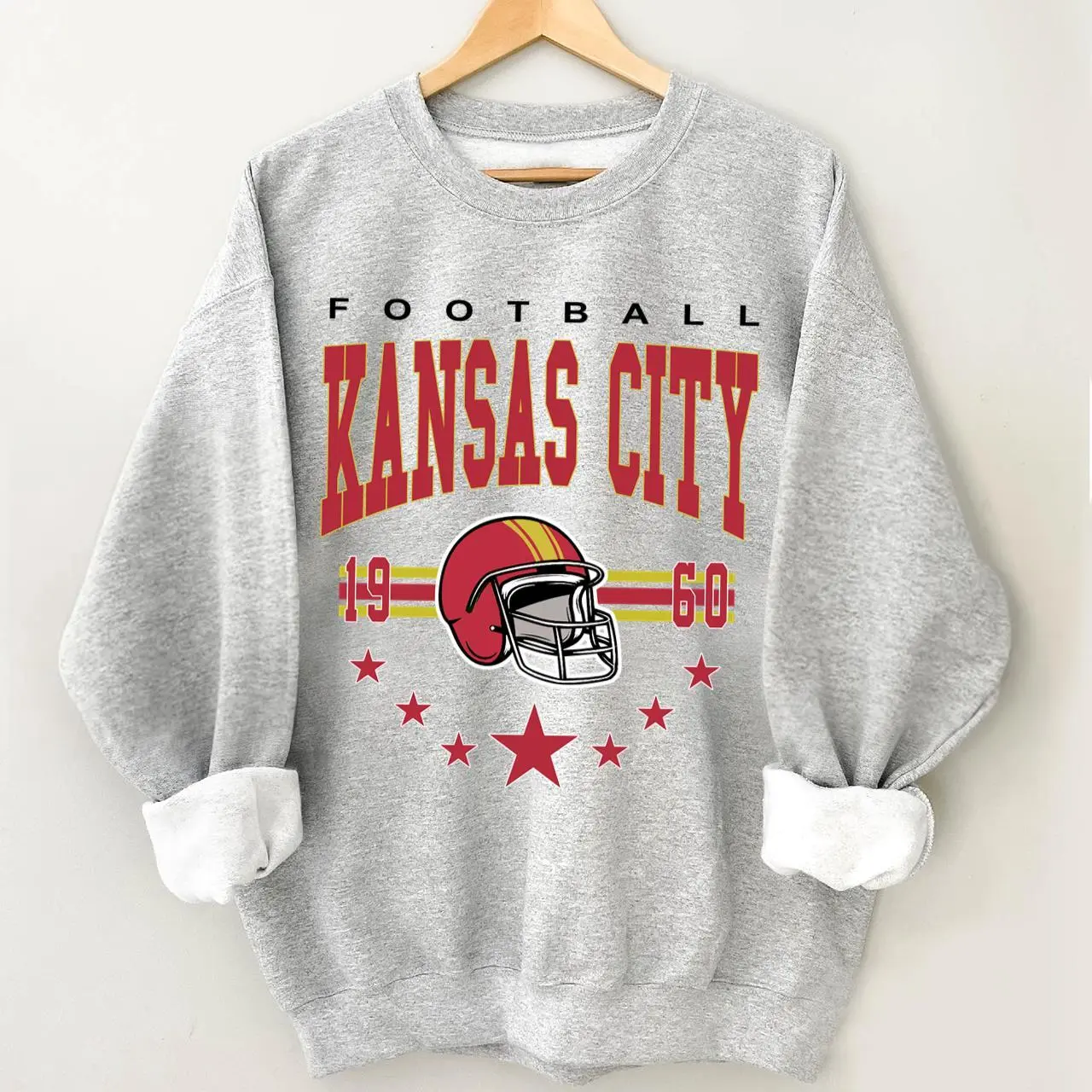 Vintage Kansas City Football Sweatshirt, Y2k Kansas City Football Fan Gifts Sweatshirt, Unisex Gifts For Football Fan