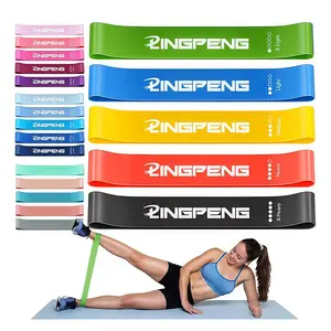 LINGPENG Resistance Loop Exercise Bands, 5 Counts/set Resistance Levels Heavy Exercise Bands Elastic Band Suitable for Arm Leg Stretching and Strength Training