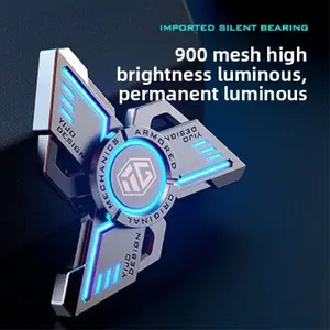 Trending LED Fidget Spinner  Mechanical Design EDC Toy for Kids Adults Stress Relief Focus Enhancer Party Game Gift Unisex Portable & Durable