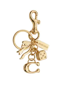 Trendy Keychain Pendant, Lucky Dice Bowknot Charm, Waterproof Zinc Alloy, Fashion Bag Accessory, Daily Wear, Car Key Decoration, Women's Gift
