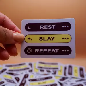 Ritual sticker Motivational Affirmation Rest Slay Repeat